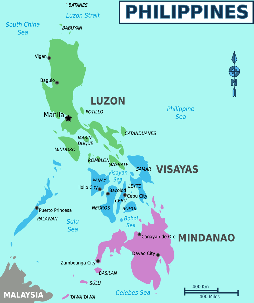 Detailed Map Of Philippine Islands